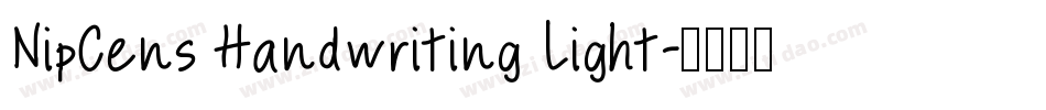 NipCens Handwriting Light字体转换